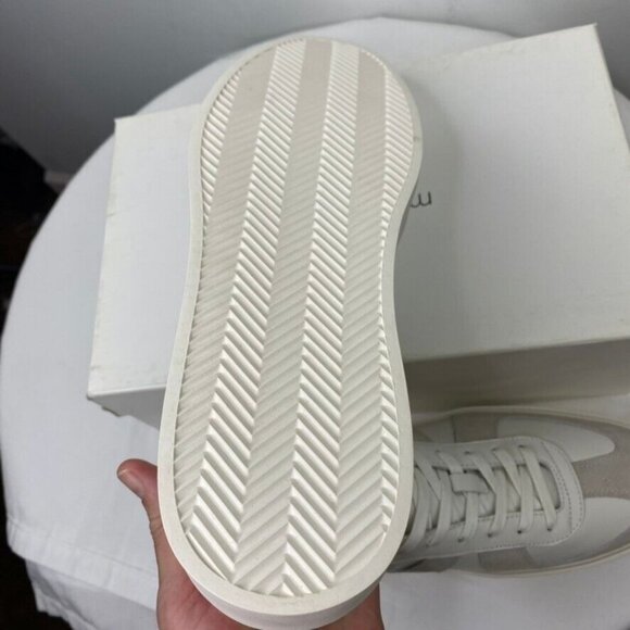 MNML Mens Gat Sneaker White Italian Leather Nubuck Size 12 - Picture 8 of 12